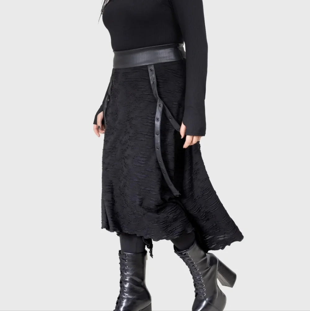 Killstar Black Textured Skirt - Picture 7 of 8